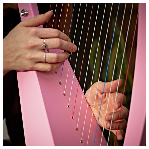 playLITE 15 String Harp by Gear4music, Green