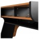 Miza Flex Studio Desk, Black Cherry - Angled Rear