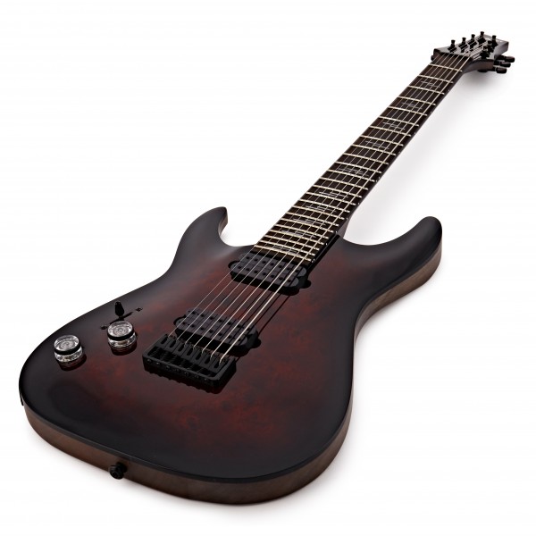 Schecter Omen Elite-7 Left Handed, Black Cherry Burst