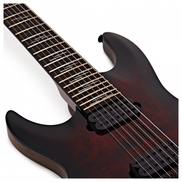 Schecter Omen Elite-7 Left Handed, Black Cherry Burst