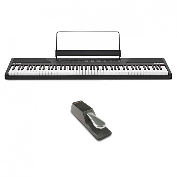 Alesis Concert 88 Key Semi-Weighted Digital Piano with Sustain Pedal