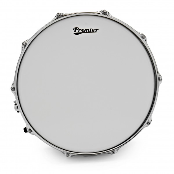 Premier Marching Parade 14” x 12” Snare Drum and Carrier, White