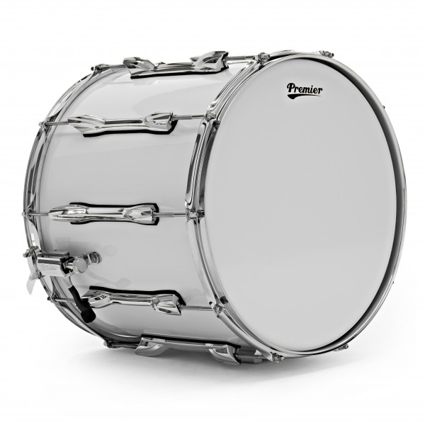 Premier Marching Parade 14” x 12” Snare Drum and Carrier, White
