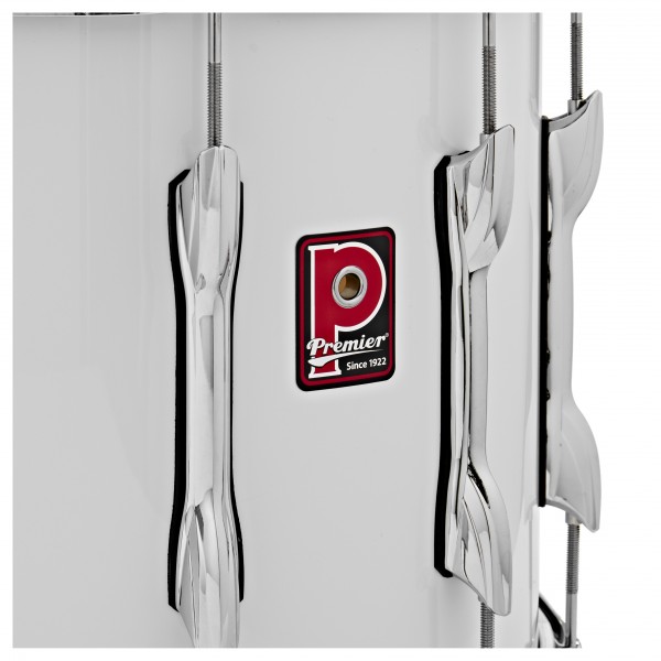 Premier Marching Parade 14” x 12” Snare Drum and Carrier, White