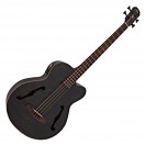 Aria FEB-F2M Medium Scale Bass, Stained Black