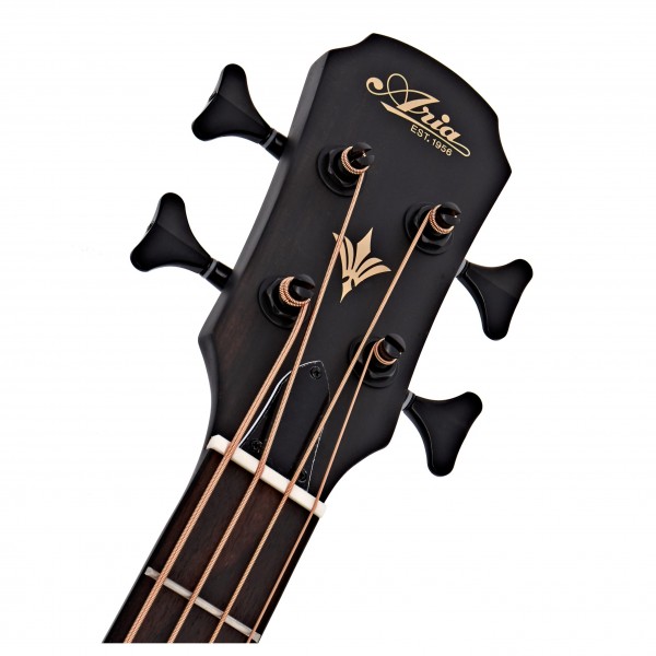 Aria FEB-F2M Medium Scale Bass, Stained Black