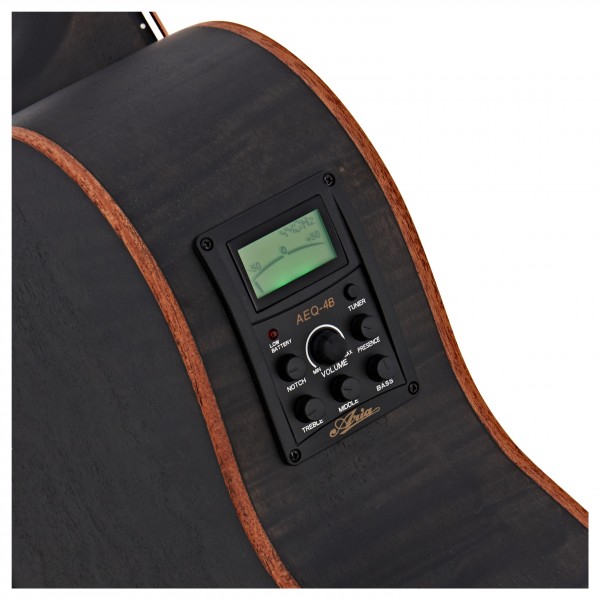 Aria FEB-F2M Medium Scale Bass, Stained Black