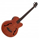 Aria FEB-F2M/FL Medium Scale Fretless Bass, Stained Brown