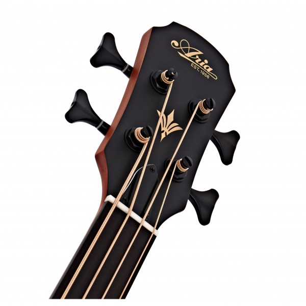 Aria FEB-F2M/FL Medium Scale Fretless Bass, Stained Brown