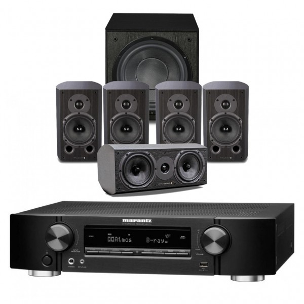 Marantz NR1711 AV Receiver, Black & Diamond 5.1 Package, Black at