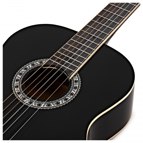 Classical Electro Acoustic Guitar, Black, by Gear4music