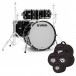 Yamaha PHX 22'' 4pc Shell Pack w/AAA Case Set, Solid Black