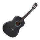 3/4 Classical Guitar, Black, by Gear4music