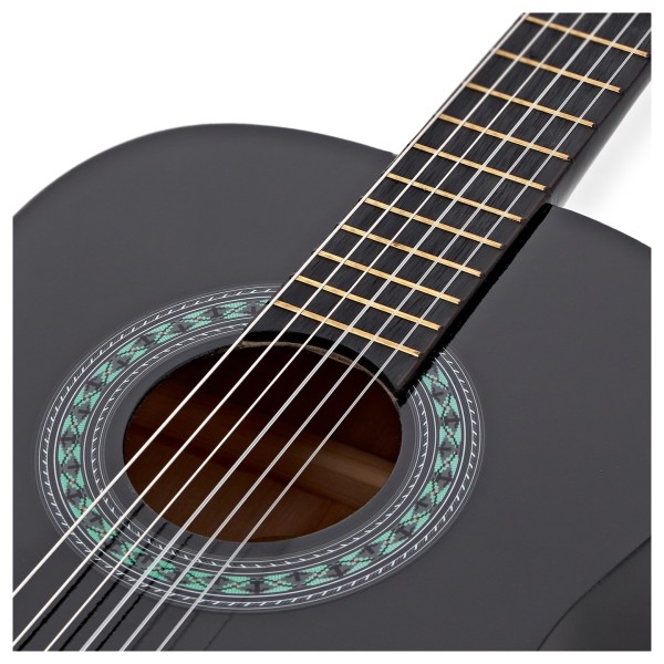 3/4 Classical Guitar, Black, by Gear4music