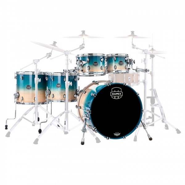 Mapex Saturn 22" 5pc Shell Pack, Aqua Fade