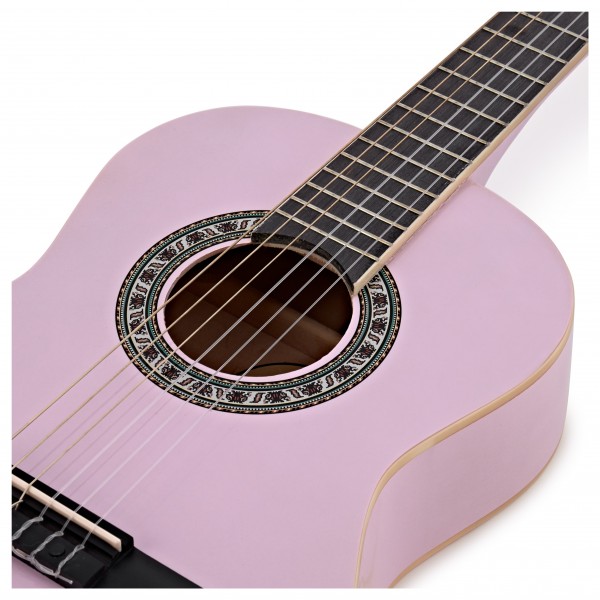 Junior 1/2 Classical Guitar Pack, Pink, by Gear4music