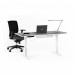 Centro 6451-2 Lift Standing Desk Smooth Satin White / Grey Glass LS 2