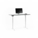 Centro 6451-2 Lift Standing Desk Smooth Satin White / Grey Glass LS 3