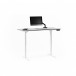 Centro 6451-2 Lift Standing Desk Smooth Satin White / Grey Glass LS 5
