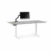 Centro 6452-2 Lift Standing Desk Smooth Satin White / Grey Glass LS 3