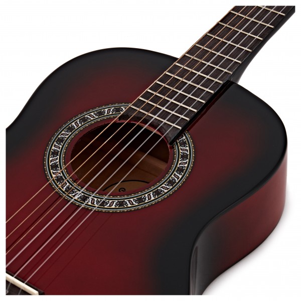 3/4 Classical Guitar Pack, Redburst, by Gear4music
