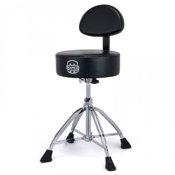 Mapex T870 Round Top with Backrest Drum Stool, Four Leg