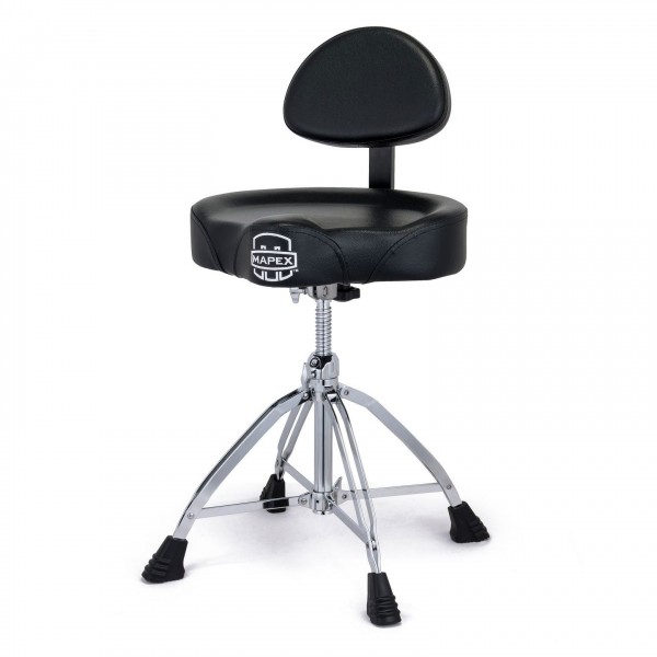 Mapex T875 Saddle Top with Backrest Drum Stool, Four Leg