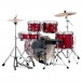Mapex Venus 20'' 5pc Drum Kit, Crimson Red Sparkle - Behind Kit