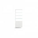 BDI Linea 5802A Double Width Bookshelf Add On, Satin White