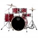 Mapex Venus 22'' 5pc Drum Kit, Crimson Red Sparkle - Front Angle