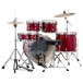 Mapex Venus 22'' 5pc Drum Kit, Crimson Red Sparkle - Behind Kit