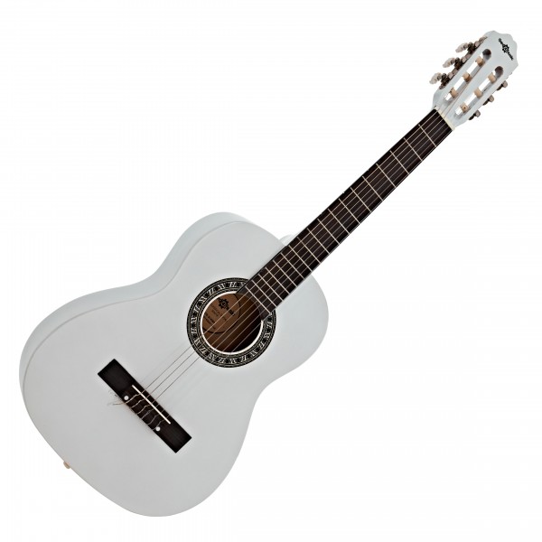 3/4 Classical Guitar, White, by Gear4music