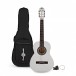 3/4 Classical Guitar Pack, White, by Gear4music