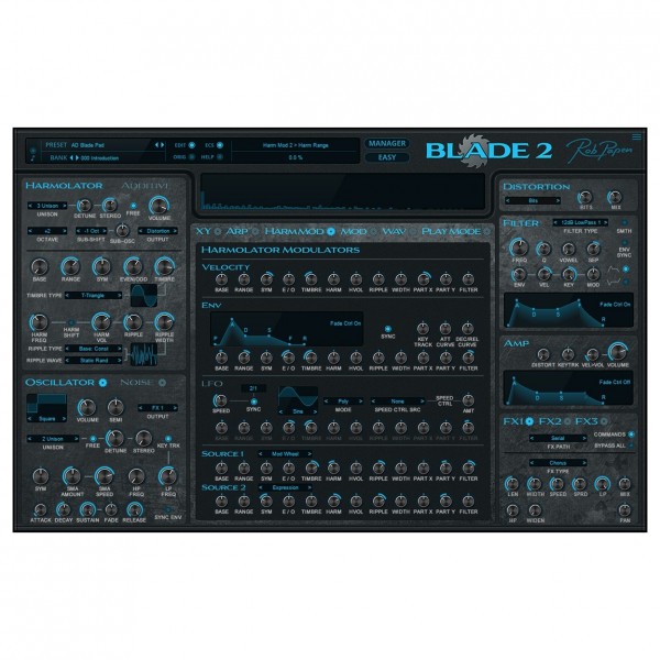 Blade-2 Synthesizer Plugin - Harmony Modulation