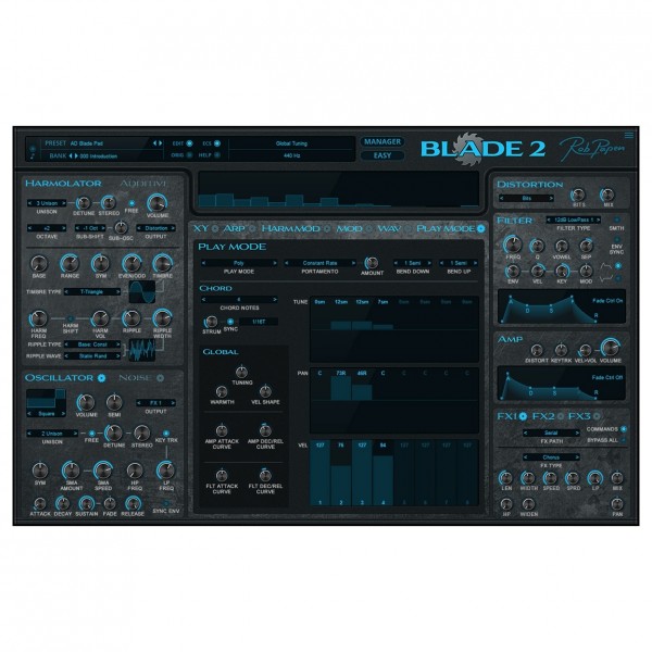 Rob Papen Blade-2 Synthesizer Plugin - Play Mode