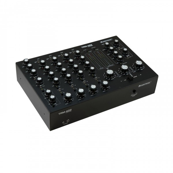 Omnitronic TRM-422 4-Channel Rotary Mixer - Front, Left
