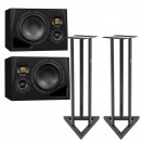 Adam Audio A8H Monitores de Estudio Activos + Soportes