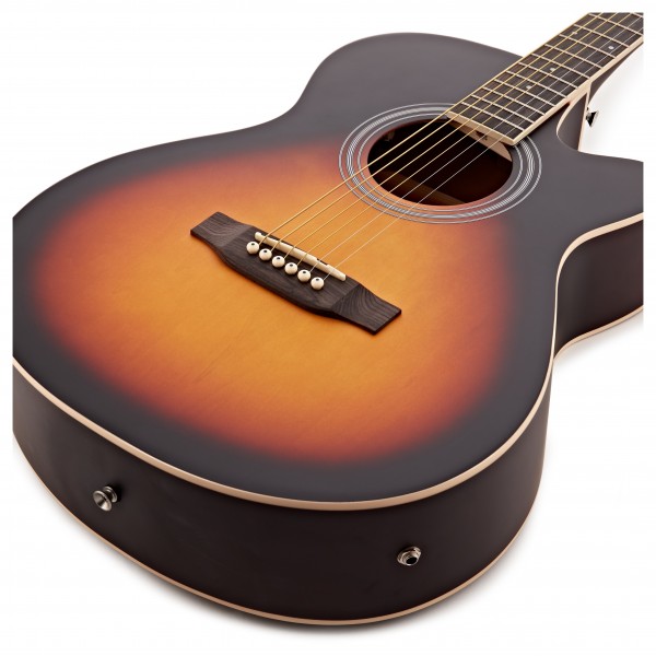 Single Cutaway Electro Acoustic Guitar, by Gear4music, Sunburst