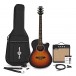 Pojedyncze elektro akustyczna Cutaway gitara + wzmacniacz 15W pakiet, Sunburst