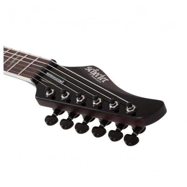 Schecter Reaper-6 Custom, Gloss Black headstock