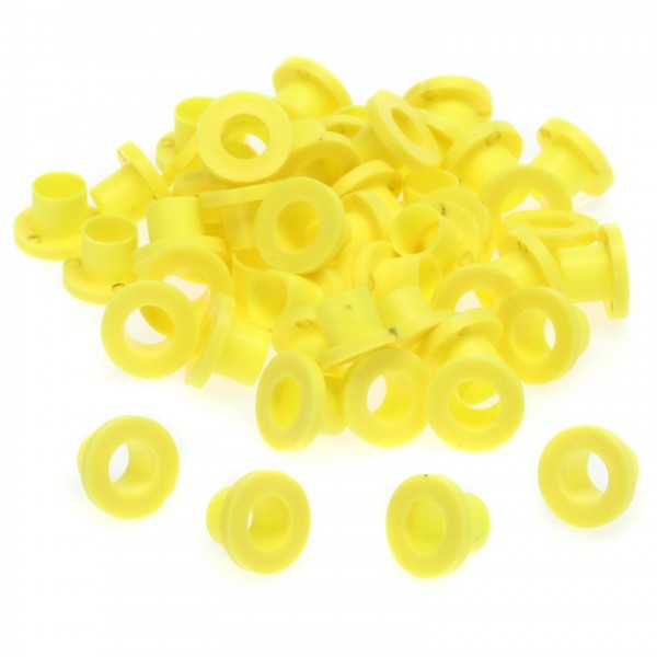 Danmar 50 Pack Nylon Tension Rod Washers, Yellow