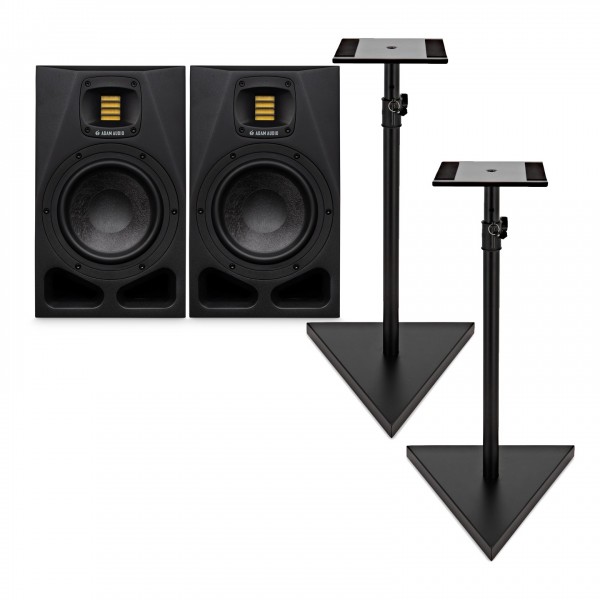 Adam Audio A7V Active Studio Monitors, Includes Stands 