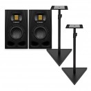 ADAM Audio A4V Active Studio Monitors, Includes Stands