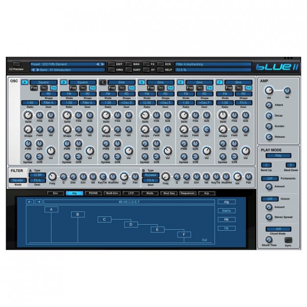 Rob Papen BLUE-2 Virtual Synthesizer - Algorithm