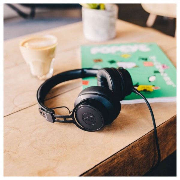 Audio Technica ATH-M60x Professional Monitor Headphones, Black - on a book
