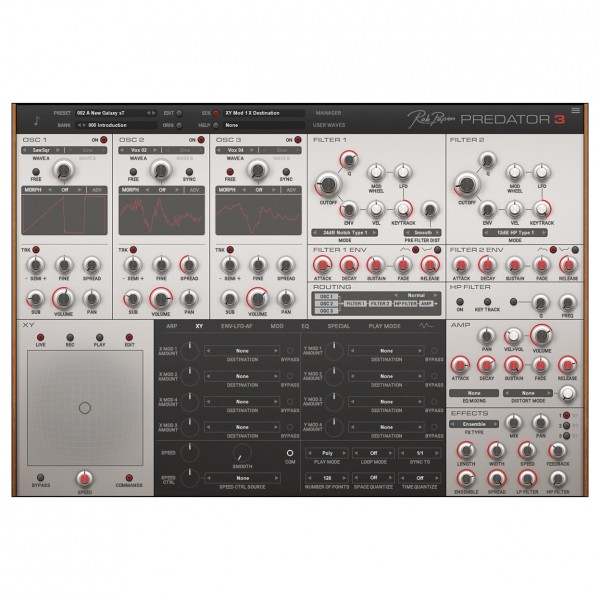 Rob Papen Predator 3 Synthesizer Plugin - X/Y Pad
