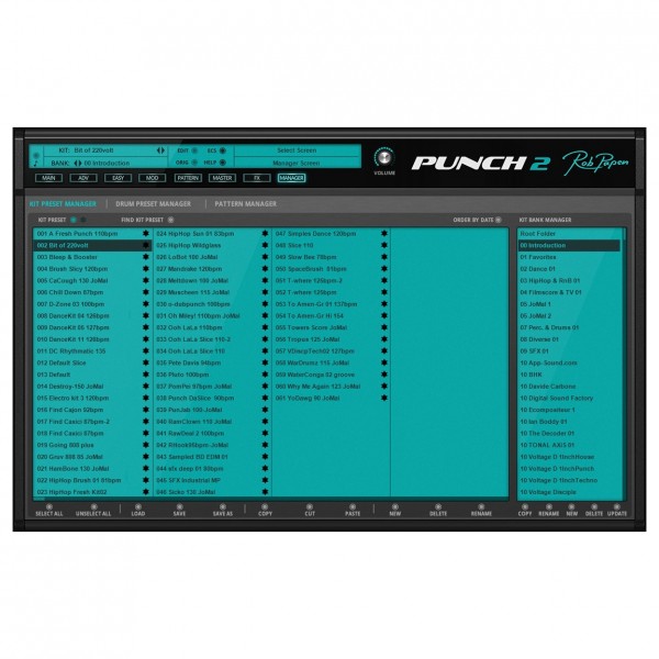 Punch-2 Drum Machine - Preset Bank Manager