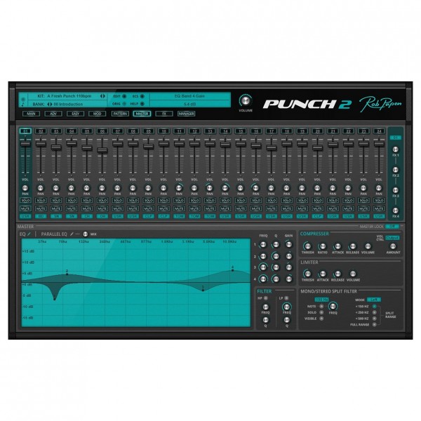Punch-2 Virtual Drum Machine - Master Section