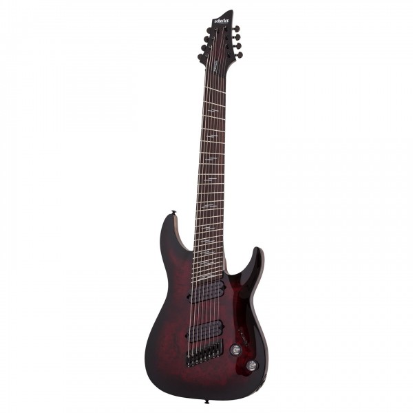 Schecter Omen Elite-8 MS, Black Cherry Burst upright