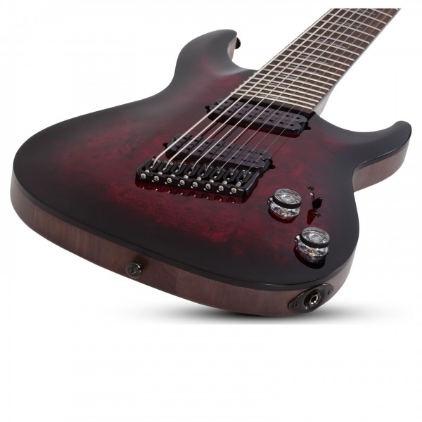 Schecter Omen Elite-8 MS, Black Cherry Burst body